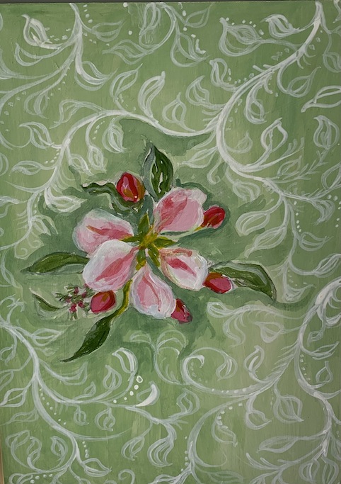 S Izard |Spring3|  Green flower| McAtamney Gallery and Design Store | Geraldine NZ